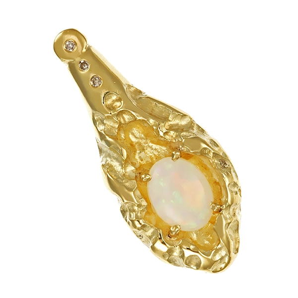 Anhänger, 14K, Gelbgold, Opal