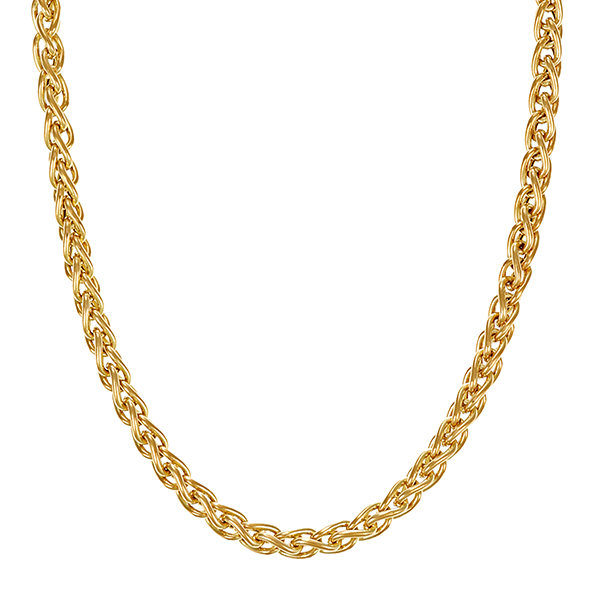 Collierkette, 14K, Gelbgold, Zopf