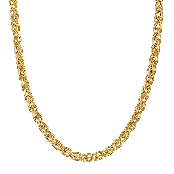 Collierkette, 14K, Gelbgold, Zopf