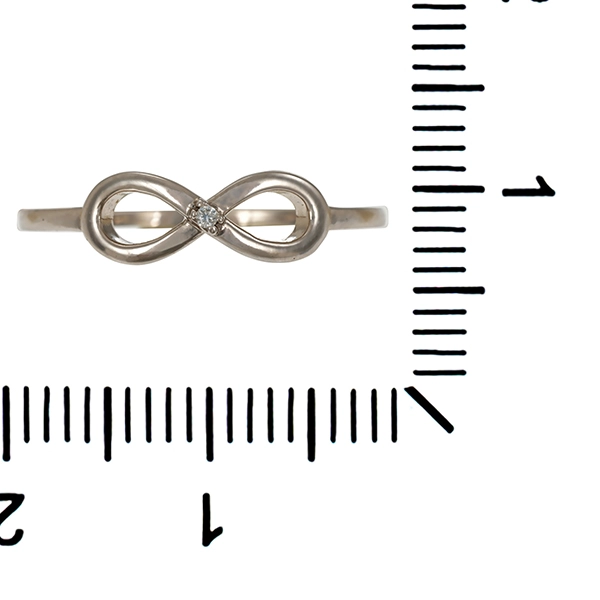 Ring, 14K, Weißgold, Infinity