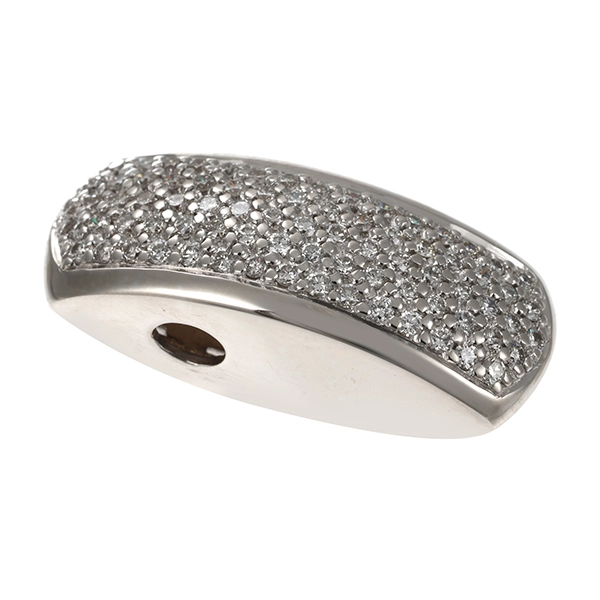 Anhänger, 14K, Weißgold, Brillanten