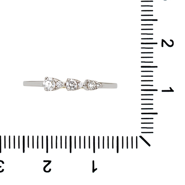 Diamantring, 14K, Weißgold, Brillanten