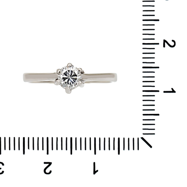 Diamantring, 14K, Weißgold, Brillant 0,40 ct