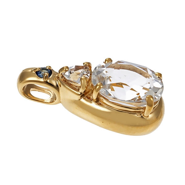 Anhänger, 9K, Gelbgold, Topas