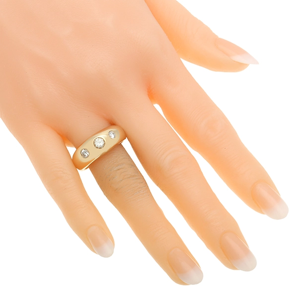 Diamantring, 14K, Gelbgold, Brillanten 0,54 ct