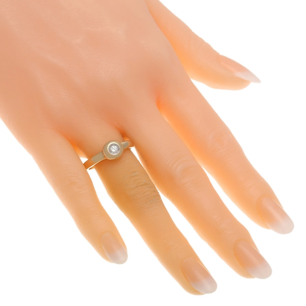 Brillantring, 14K, Gelb-/Weißgold