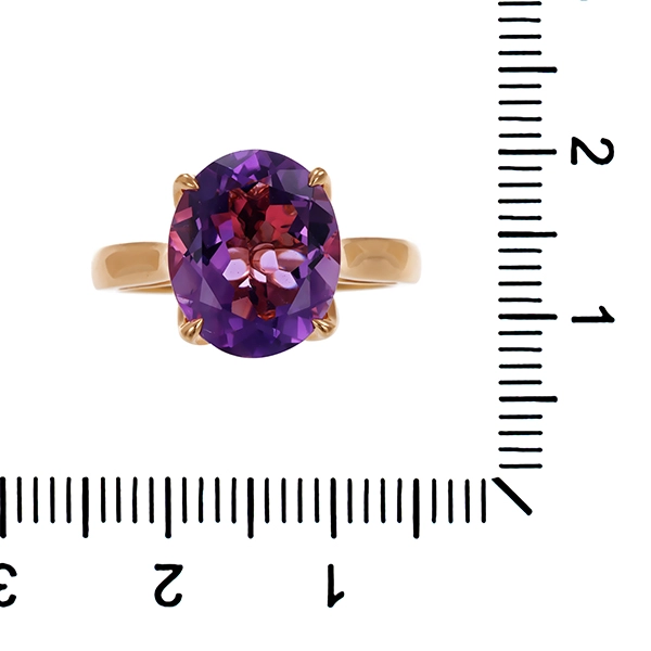 Ring, 18K, Rotgold, 1 Amethyst