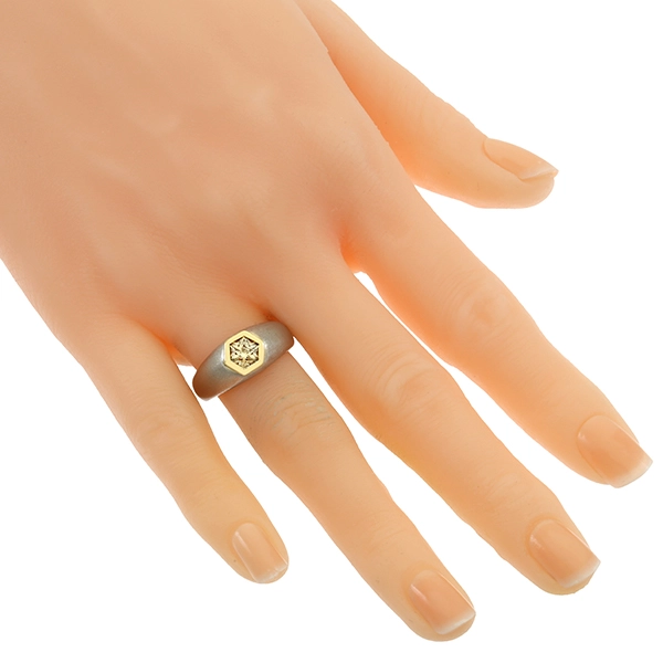 Diamantring, 18K, Gelb-/Weißgold, Diamant 0,82 ct