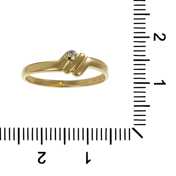 Ring, 8K, Gelbgold, Brillant