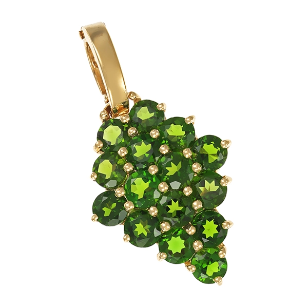 Anhänger, 8K, Gelbgold, Diopside