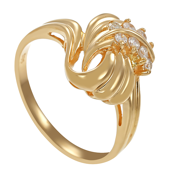 Brillantring, 14K, Gelbgold, 0,20ct