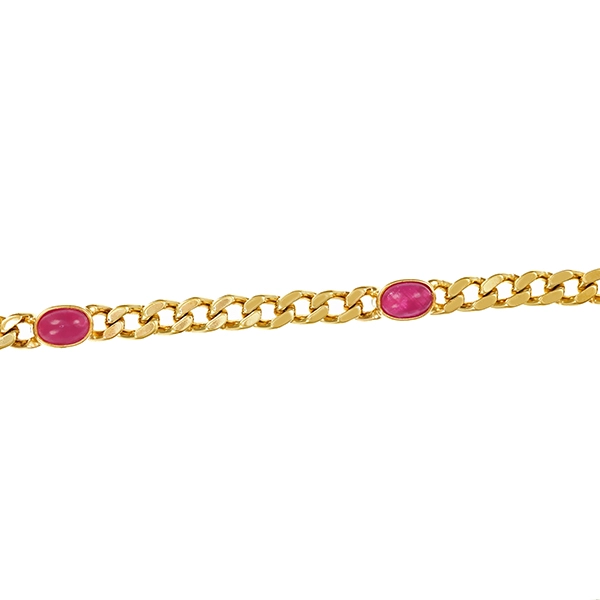 Armband, 8K, Gelbgold, Rubin