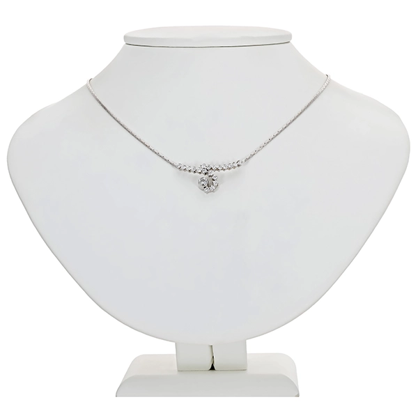 Collier, 14K, Weißgold, Brillant
