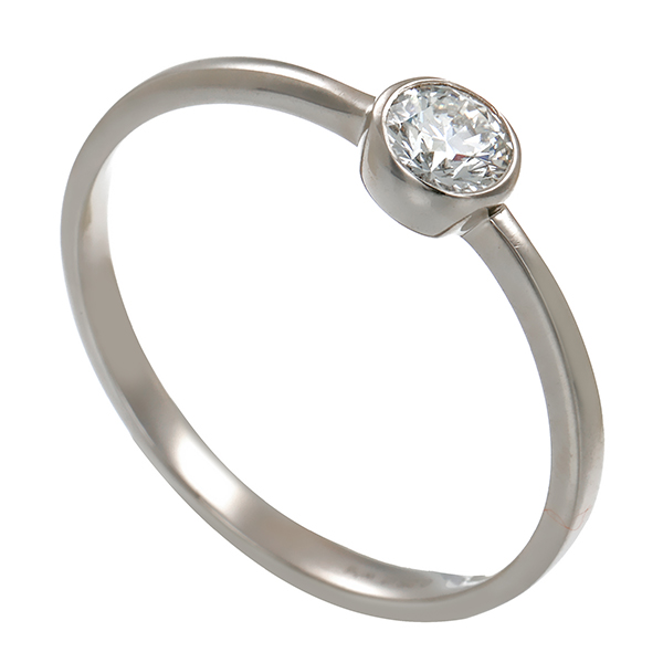 Diamantring, 14K, Weißgold, Brillant 0,25 ct