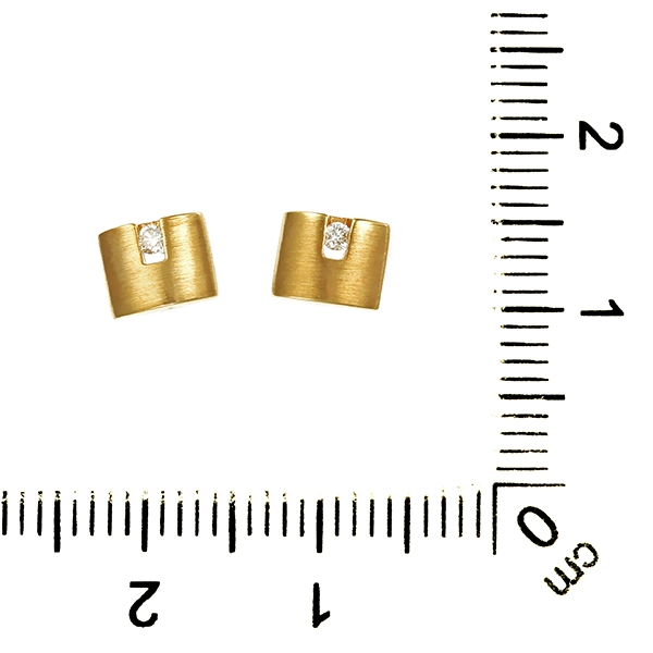 Ohrstecker, 14K, Gelbgold, Brillanten