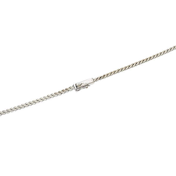Collier, 14K, Weißgold, Perle, Brillanten