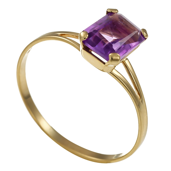 Ring, 9K, Gelbgold, Amethyst