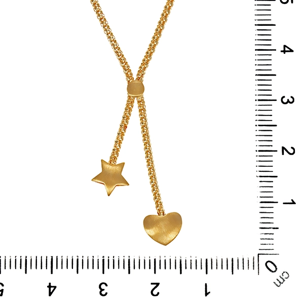 Collier, 14K, Gelbgold, Stern Herz