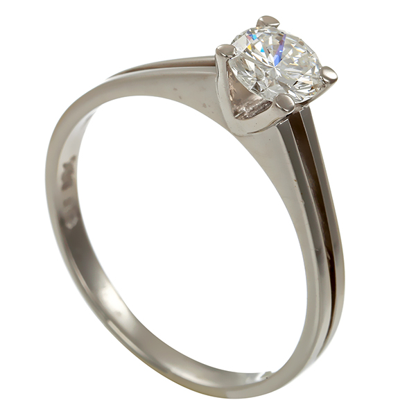 Diamantring, 18K, Weißgold, Brillanten 0,65 ct