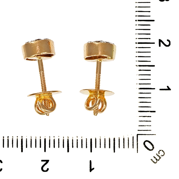 Ohrstecker, 18K, Gelb-/Weißgold, Brillanten 0,38 ct