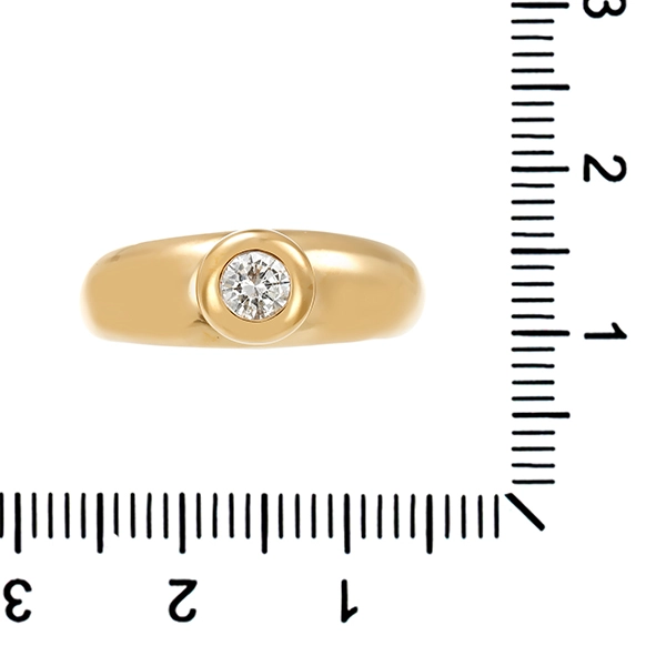 Diamantring, 14K, Gelbgold, Brillant 0,25 ct