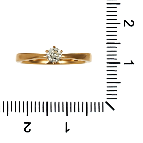 Diamantring, 9K, Gelbgold, Brillant