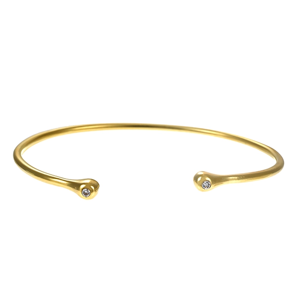 Armreif, 14K, Gelbgold, Brillanten