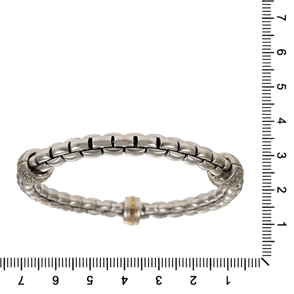 Armband, 18K, Gelb-/Weißgold, Brillanten 0,64 ct