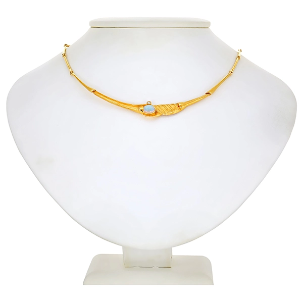 Collier, 18K, Gelbgold, Opal, Brillant