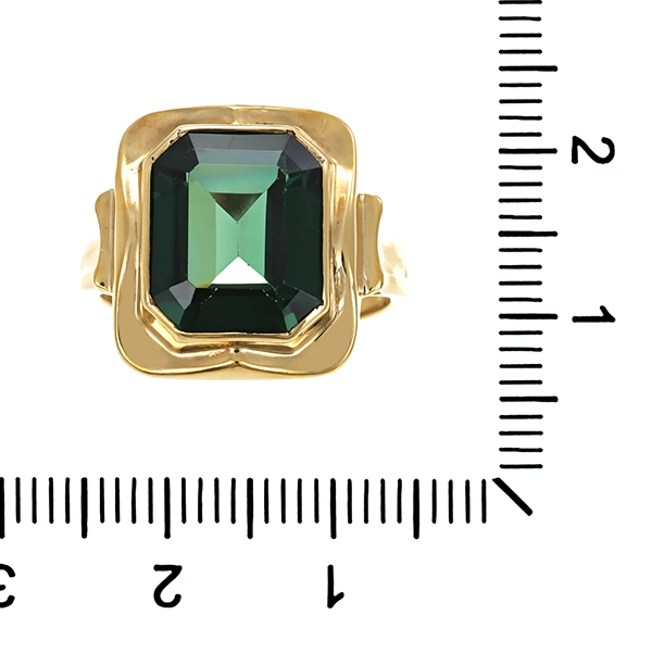 Ring, 8K, Gelbgold, Synth. Spinell