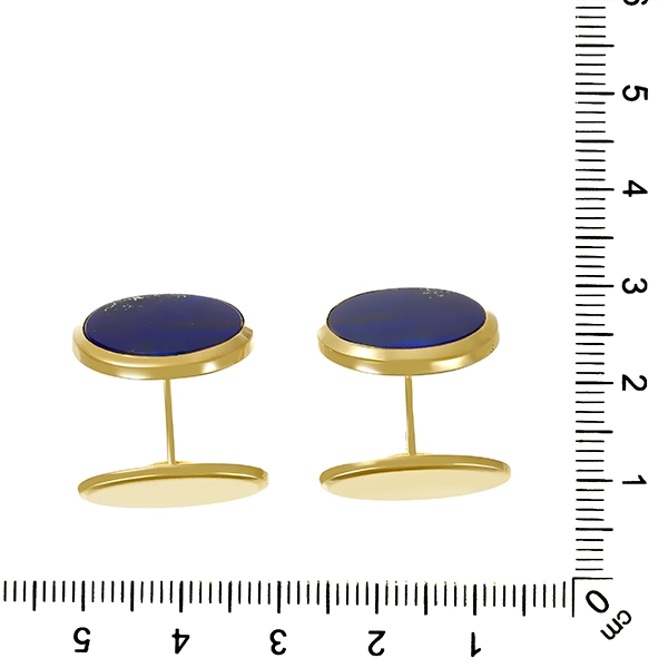 Manschettenknöpfe, 14K, Gelbgold, Lapis
