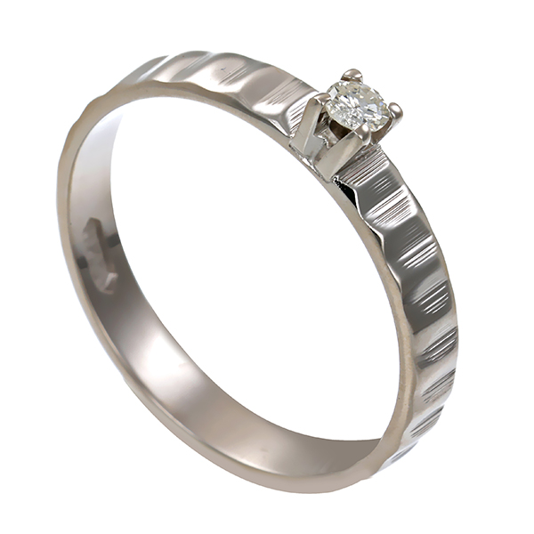 Brillantring, 14K, Weißgold