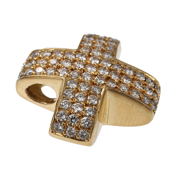 Anhänger, 18K, Gelbgold, Brillanten