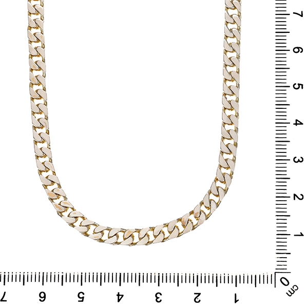 Kette, 925 Silber, Flachpanzer