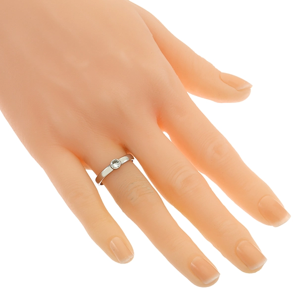 Diamantring, 14K, Weißgold, Brillant 0,19 ct