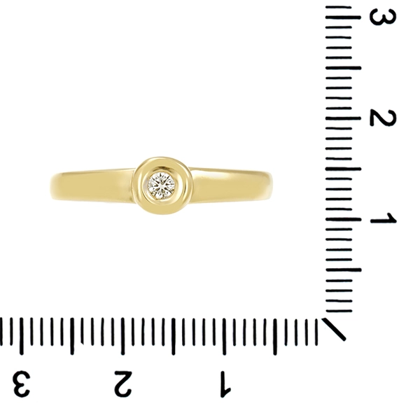 Diamantring, 14K, Gelbgold, Brillant