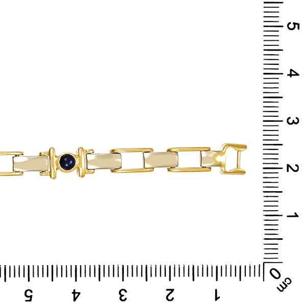 Armband, 14K, Gelbgold, Saphir, Rubin, Smaragd, Zirkonia