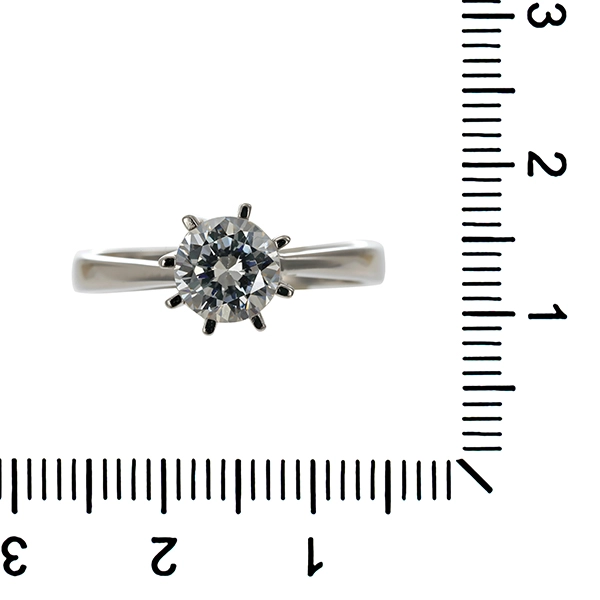 Ring, 14K, Weißgold, Zirkonia