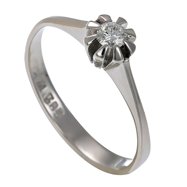 Diamantring, 14K, Weißgold, Brillant