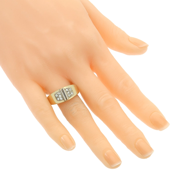 Diamantring, 14K, Gelb-/Weißgold, Brillanten