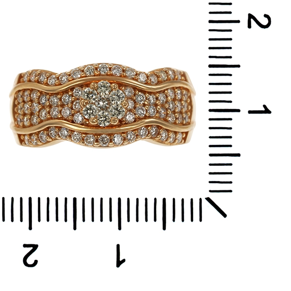 Ring, 14K, Gelbgold, Brillanten