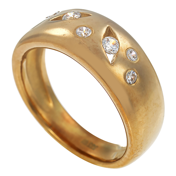 Ring, 8K, Gelbgold, Zirkonia