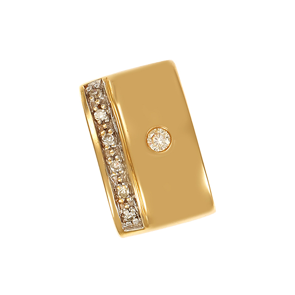 Anhänger, 14K, Gelb-/Weißgold, Diamanten, Brillant 