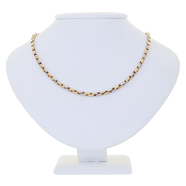 Collier, 18K, Gelb-/Weißgold