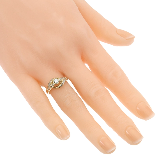 Ring, 18K, Gelbgold, Zirkonia