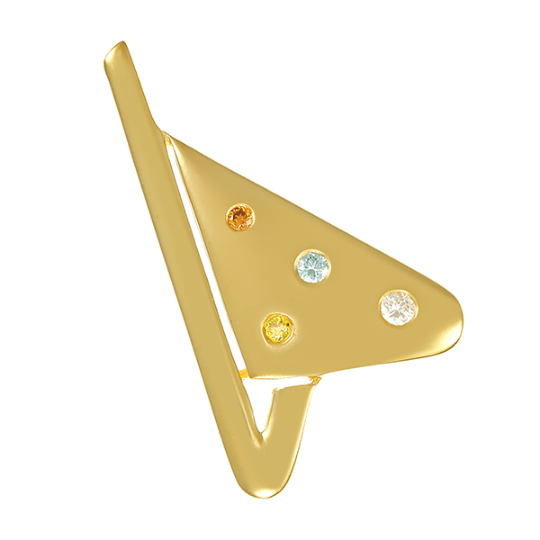 Anhänger, 14K, Gelbgold, Brillanten