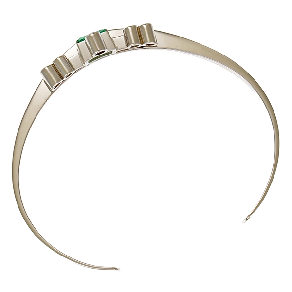 Armreif, 18K, Weißgold, Brillant, Turmalin