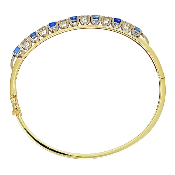 Armreif, 14K, Gelbgold, Saphir