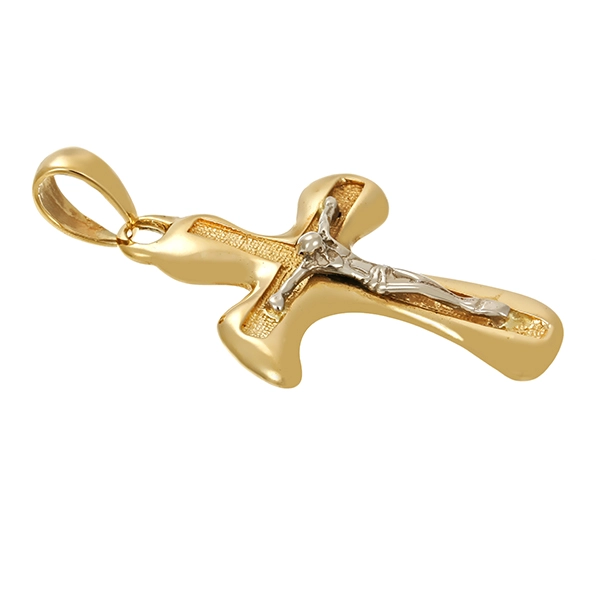 Anhänger, 14K, Gelbgold, Kruzifix
