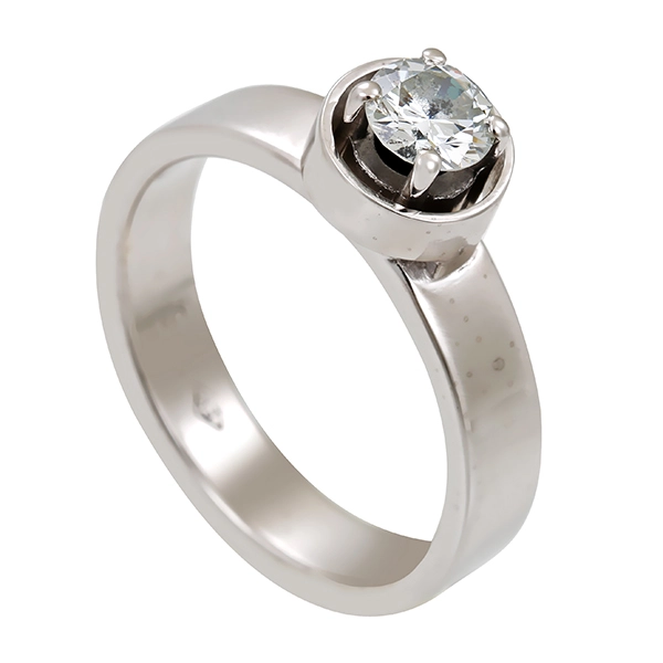 Diamantring, 14K, Weißgold, Brillant 0,33 ct